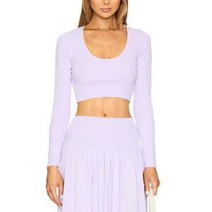 Zimmermann 'Acacia' Purple Viscose Knit Scoop Top Size 1